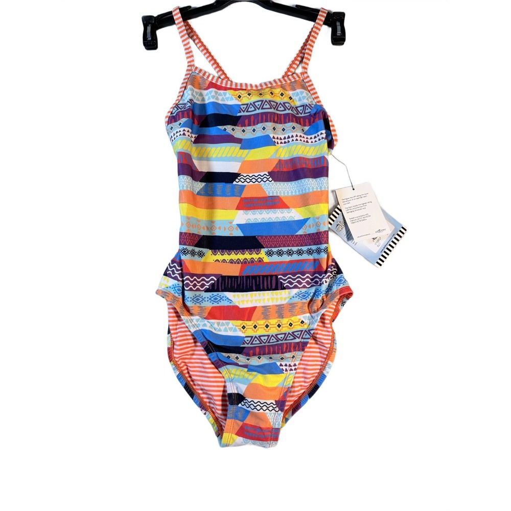 Dolfin Uglies Women's V-2 Back One-Piece Training Swimsuit Tribal Print‎ Size 30